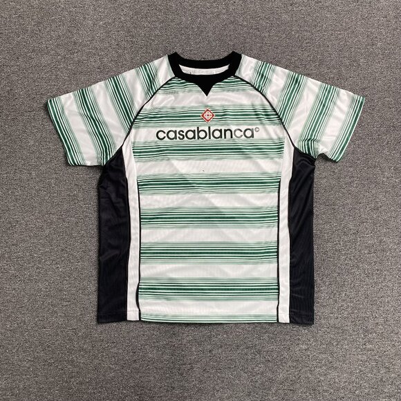 CASABLANCA Gradient Stripe Panelled Football T-Shirt